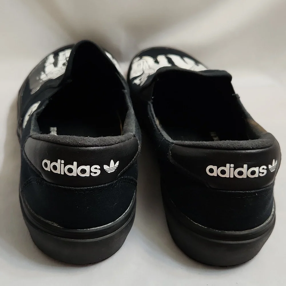 Adidas X Star Wars Court Rallye Black White Canvas Slip-On Sneakers (M Size 11)